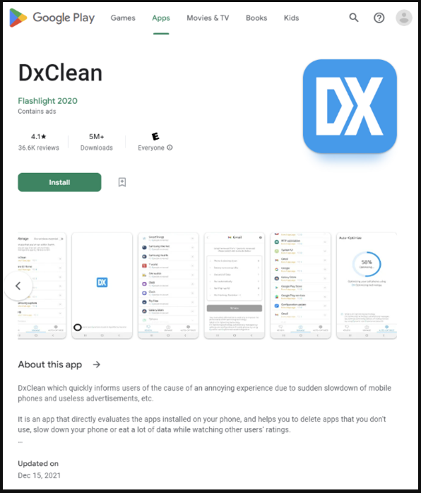 dxclean adware